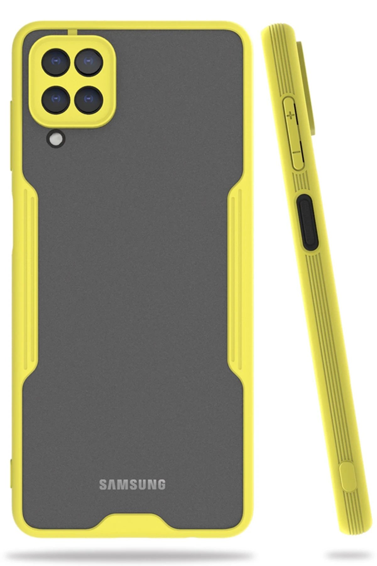 Newface Samsung Galaxy A22 Kılıf Platin Silikon - Sarı