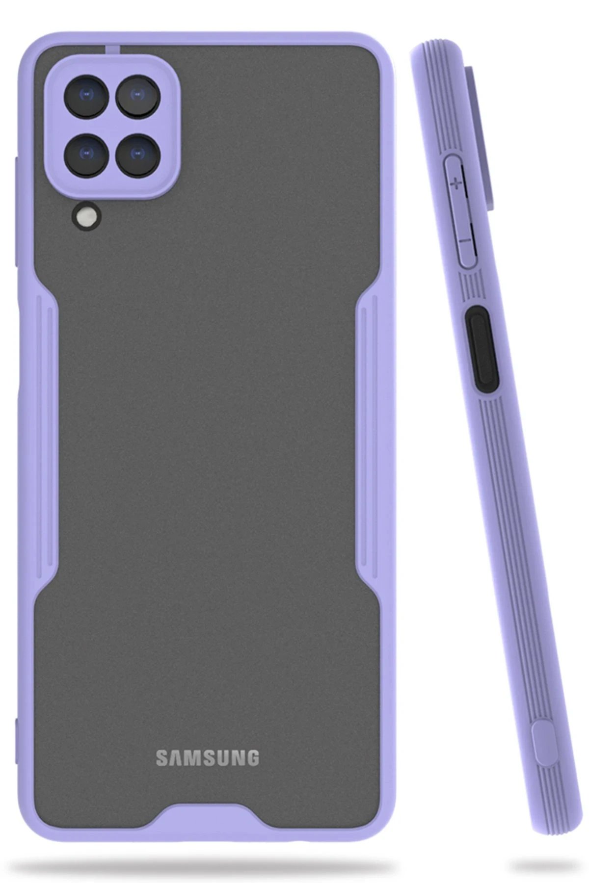 Newface Samsung Galaxy A22 Kılıf Platin Silikon - Lila