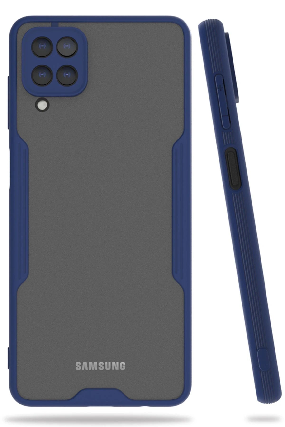 Newface Samsung Galaxy A22 Kılıf Platin Silikon - Lacivert