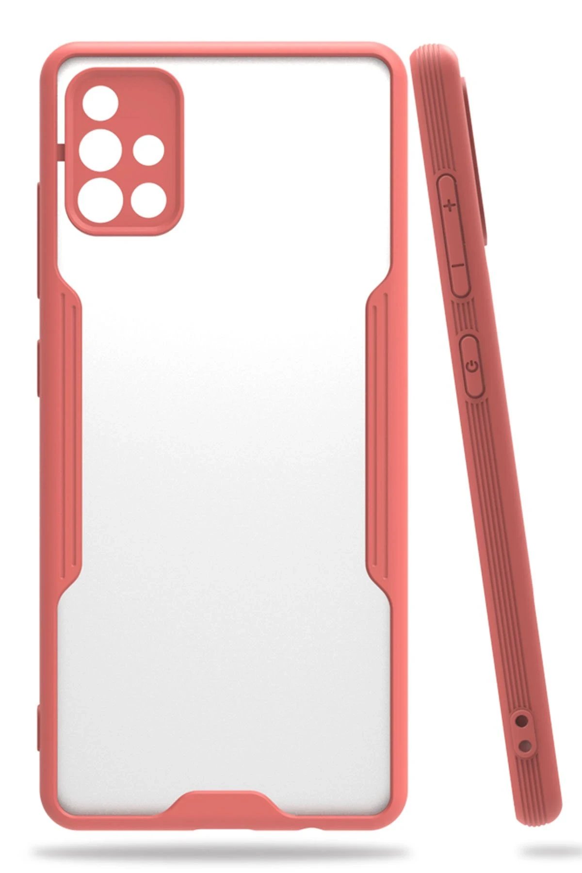 Newface Samsung Galaxy A71 Kılıf Platin Silikon - Pembe