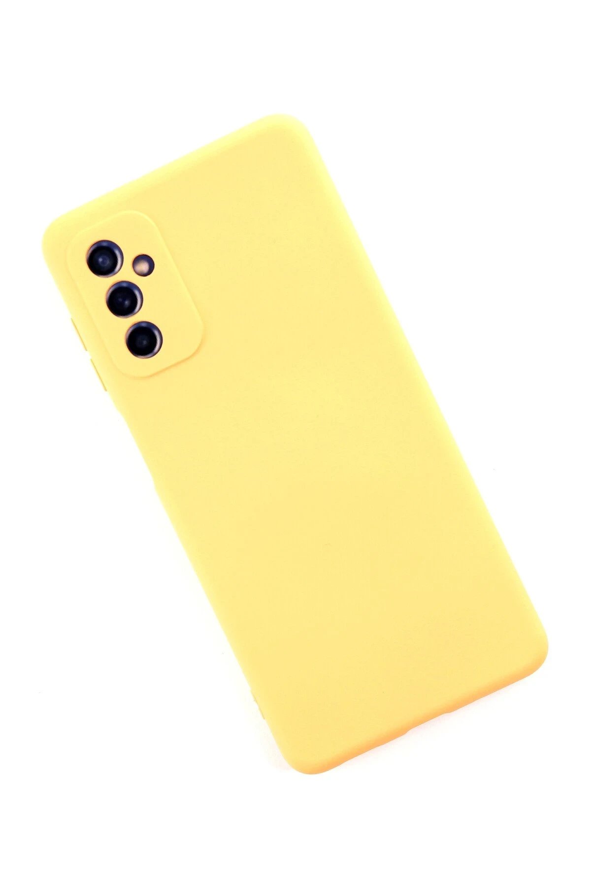 Newface Samsung Galaxy M52 5G Kılıf Nano içi Kadife Silikon - Sarı