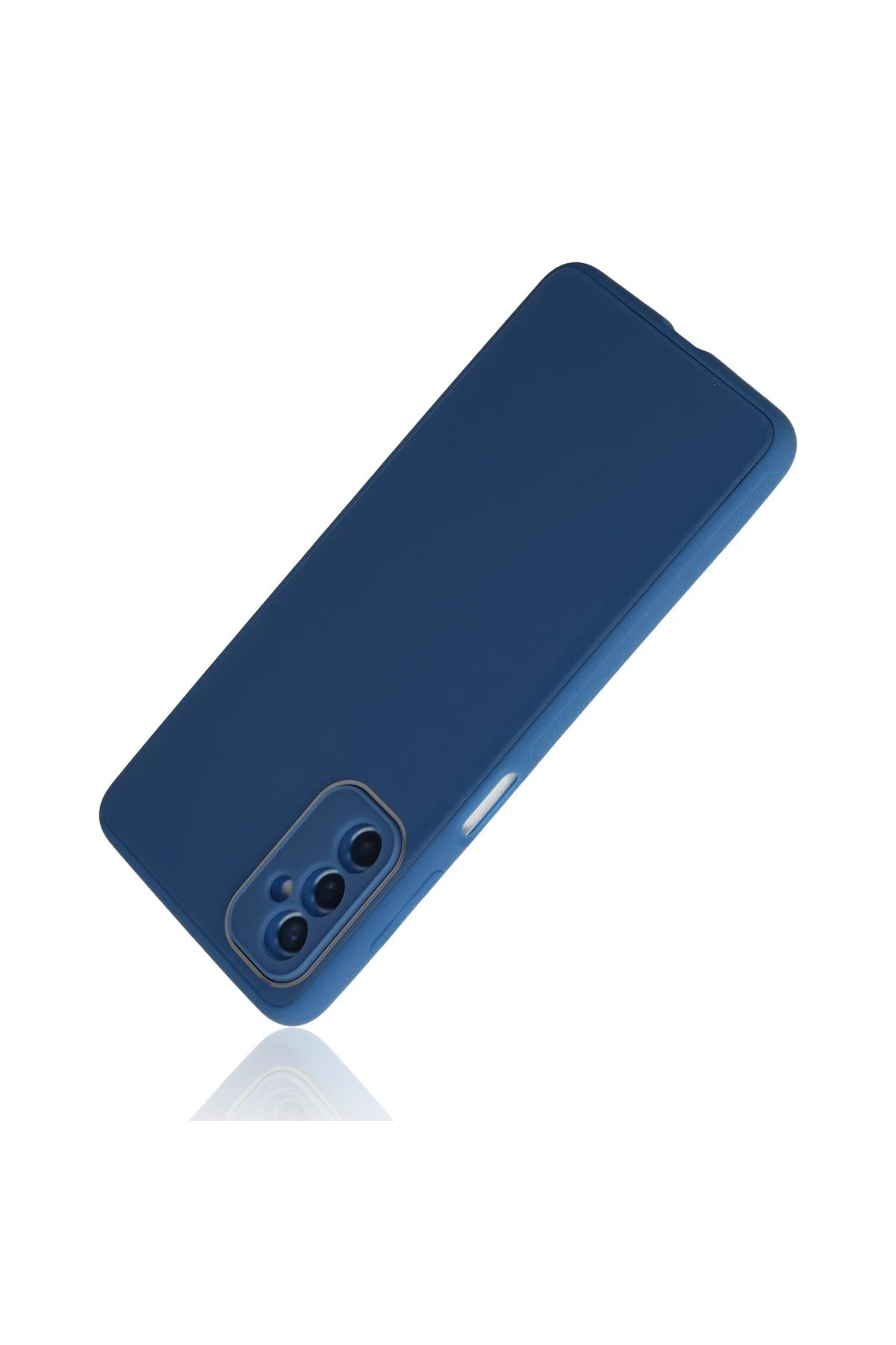 Newface Samsung Galaxy M52 5G Kılıf Glass Kapak - Mavi