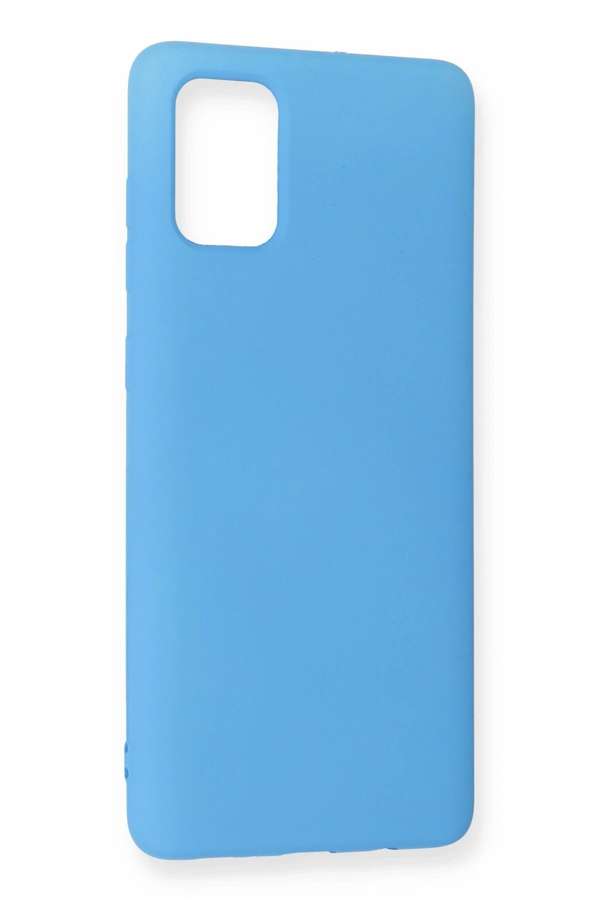 Newface Samsung Galaxy A71 Kılıf Nano içi Kadife Silikon - Mavi