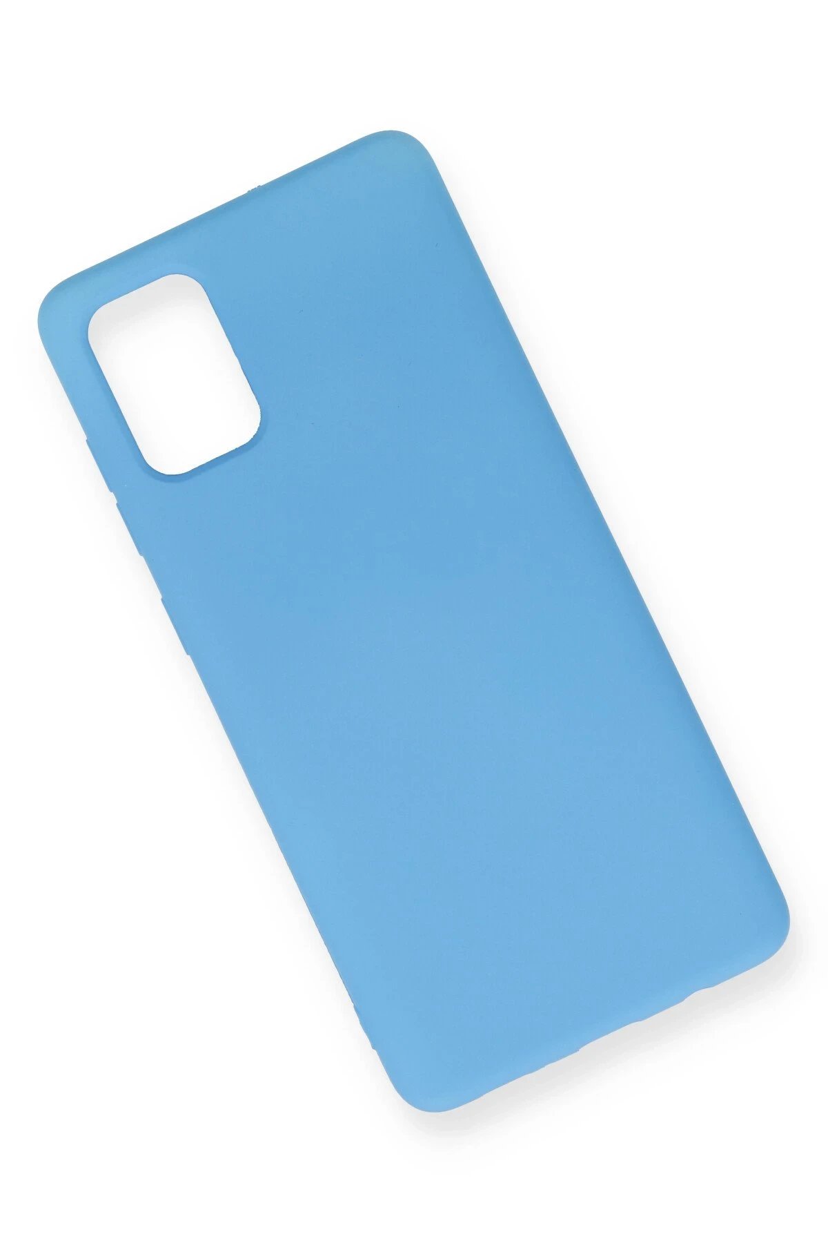 Newface Samsung Galaxy A71 Kılıf Nano içi Kadife Silikon - Mavi