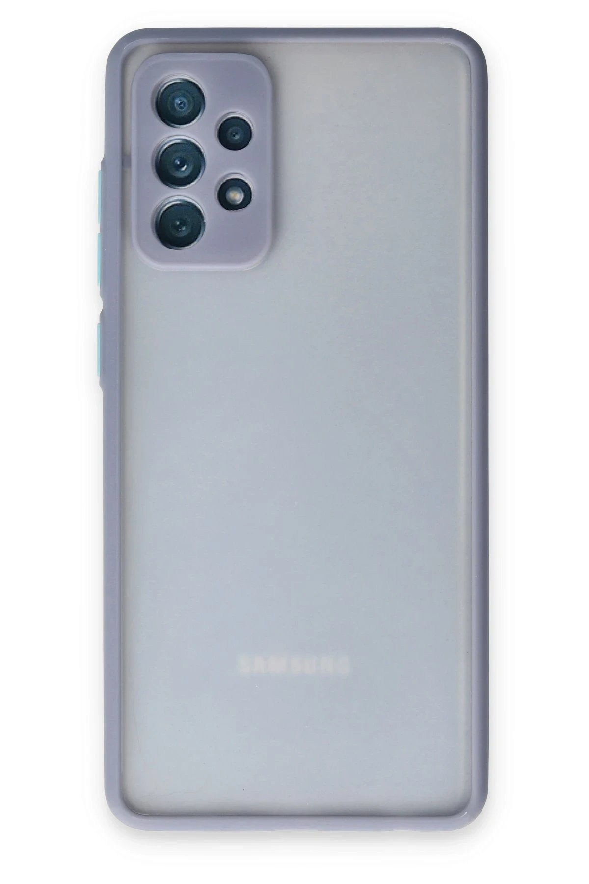 Newface Samsung Galaxy A72 Kılıf Montreal Silikon Kapak - Gri