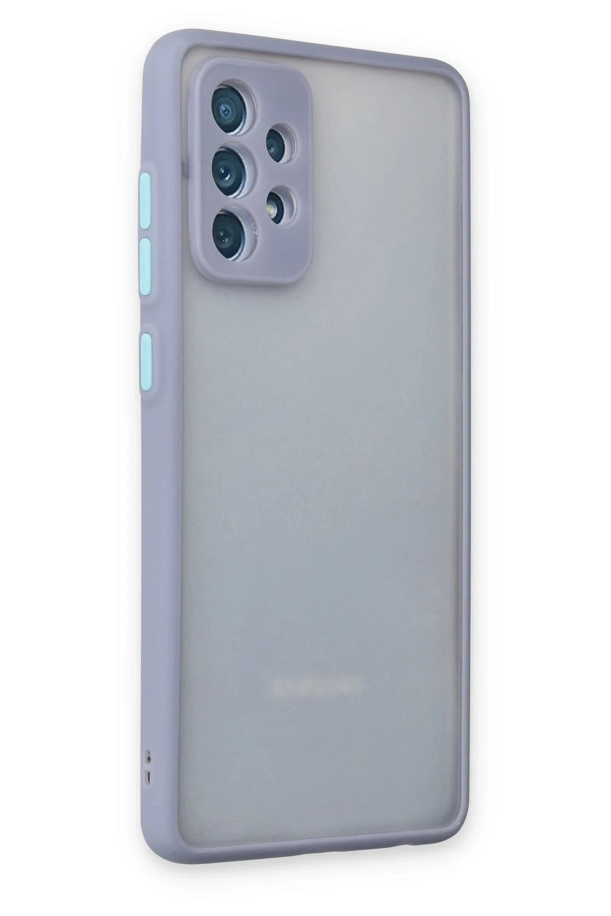 Newface Samsung Galaxy A72 Kılıf Montreal Silikon Kapak - Gri