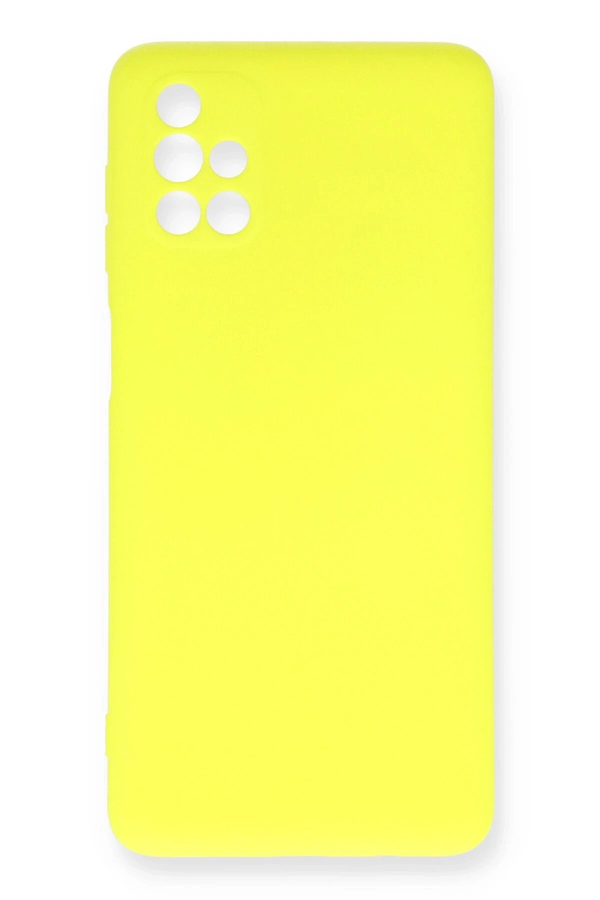 Newface Samsung Galaxy M51 Kılıf Nano içi Kadife Silikon - Sarı