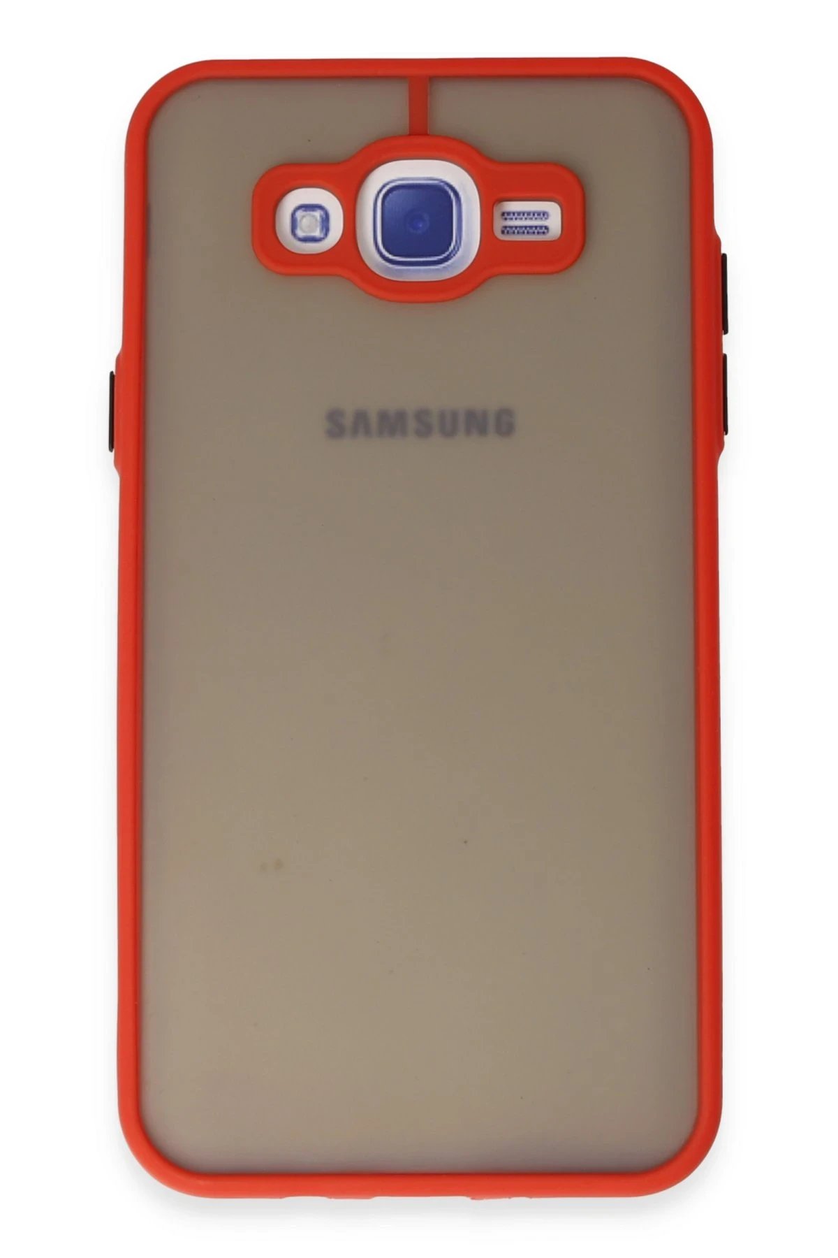 Newface Samsung Galaxy J7 Kılıf Montreal Silikon Kapak - Kırmızı