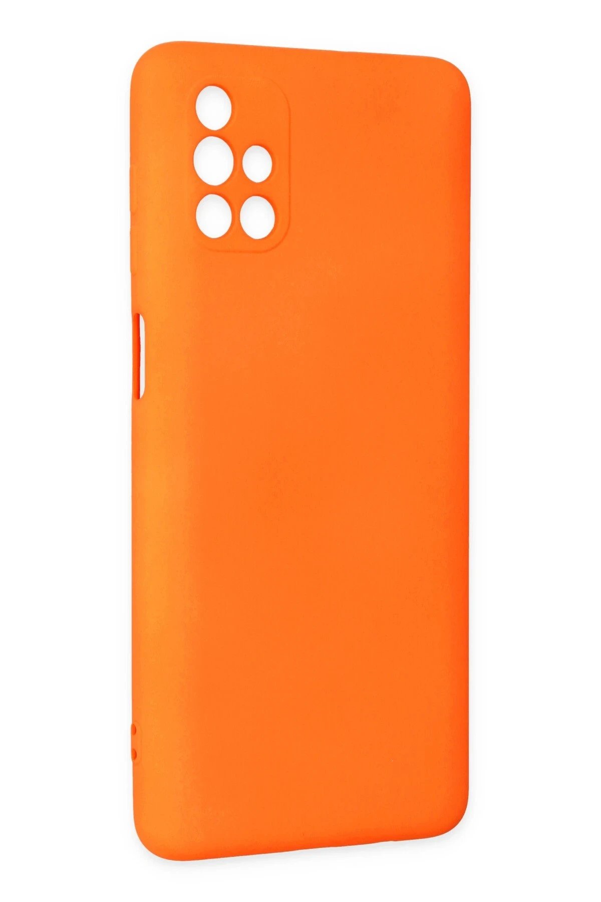 Newface Samsung Galaxy M51 Kılıf Nano içi Kadife Silikon - Turuncu