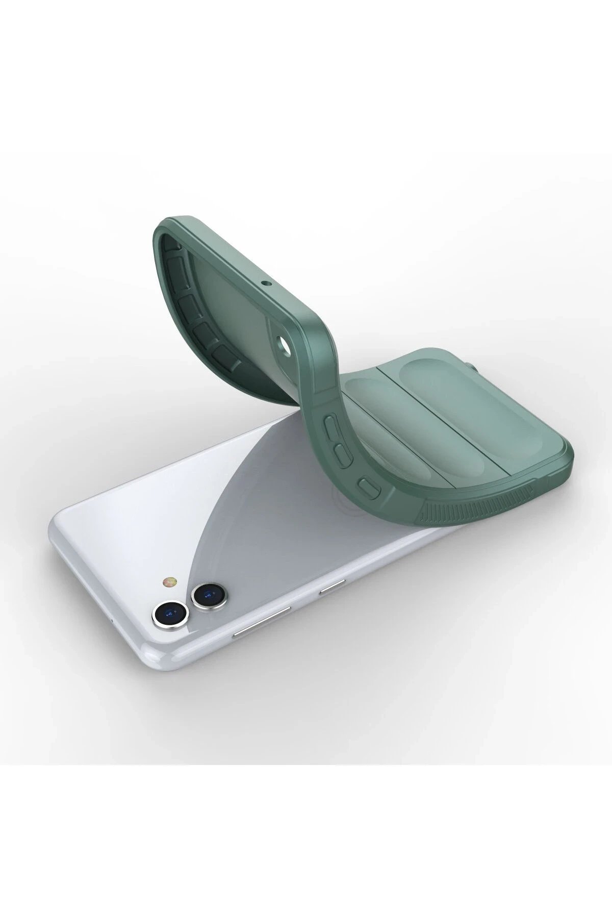 Newface Samsung Galaxy A04E Kılıf Optimum Silikon - Koyu Yeşil