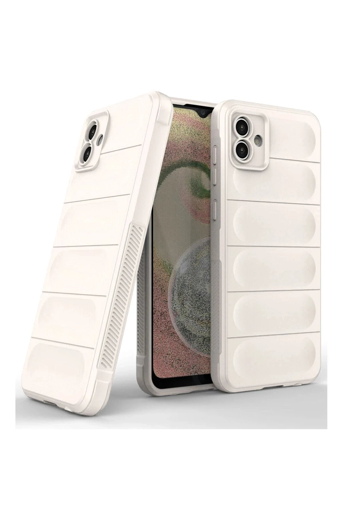 Newface Samsung Galaxy A04E Kılıf Optimum Silikon - Krem