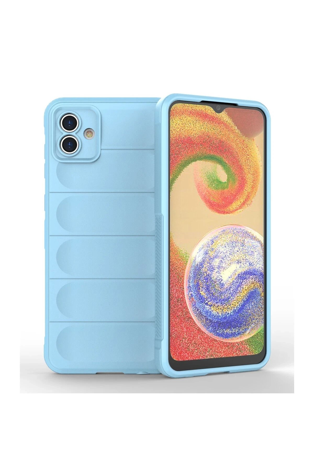 Newface Samsung Galaxy A04E Kılıf Optimum Silikon - Sky Blue