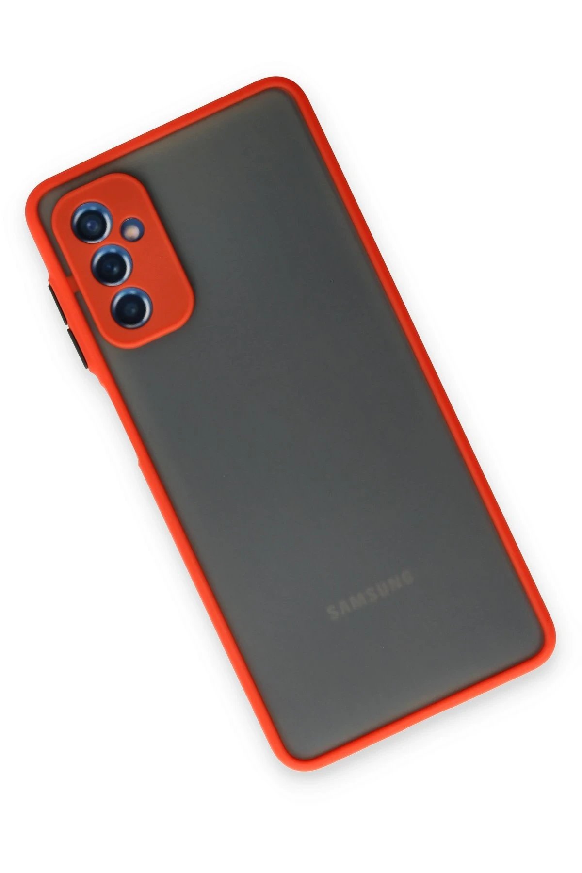 Newface Samsung Galaxy M52 5G Kılıf Montreal Silikon Kapak - Kırmızı