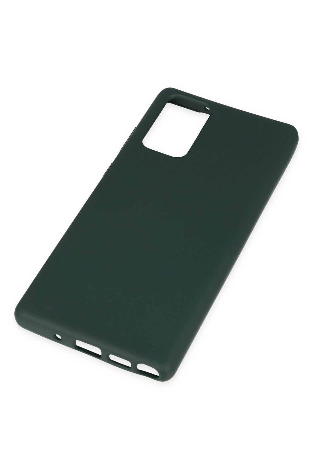 Newface Samsung Galaxy Note 20 Kılıf Nano içi Kadife Silikon - Koyu Yeşil