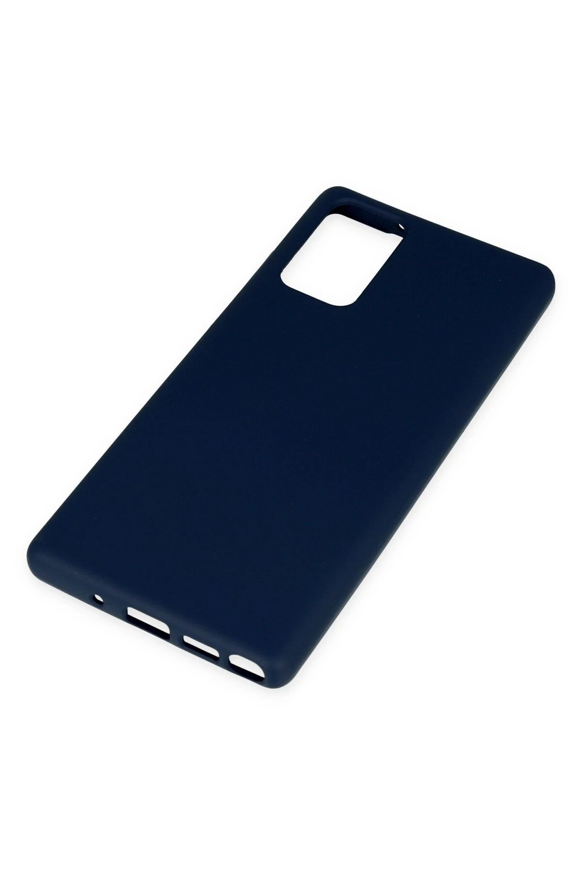 Newface Samsung Galaxy Note 20 Kılıf Nano içi Kadife Silikon - Lacivert