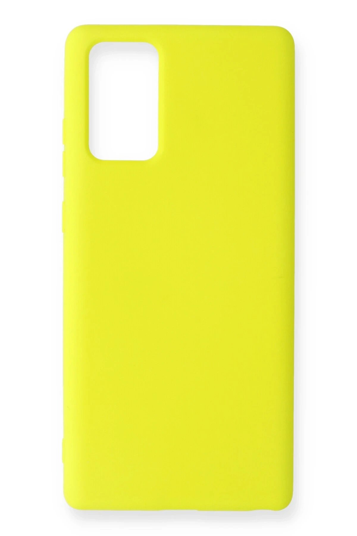 Newface Samsung Galaxy Note 20 Kılıf Nano içi Kadife Silikon - Sarı