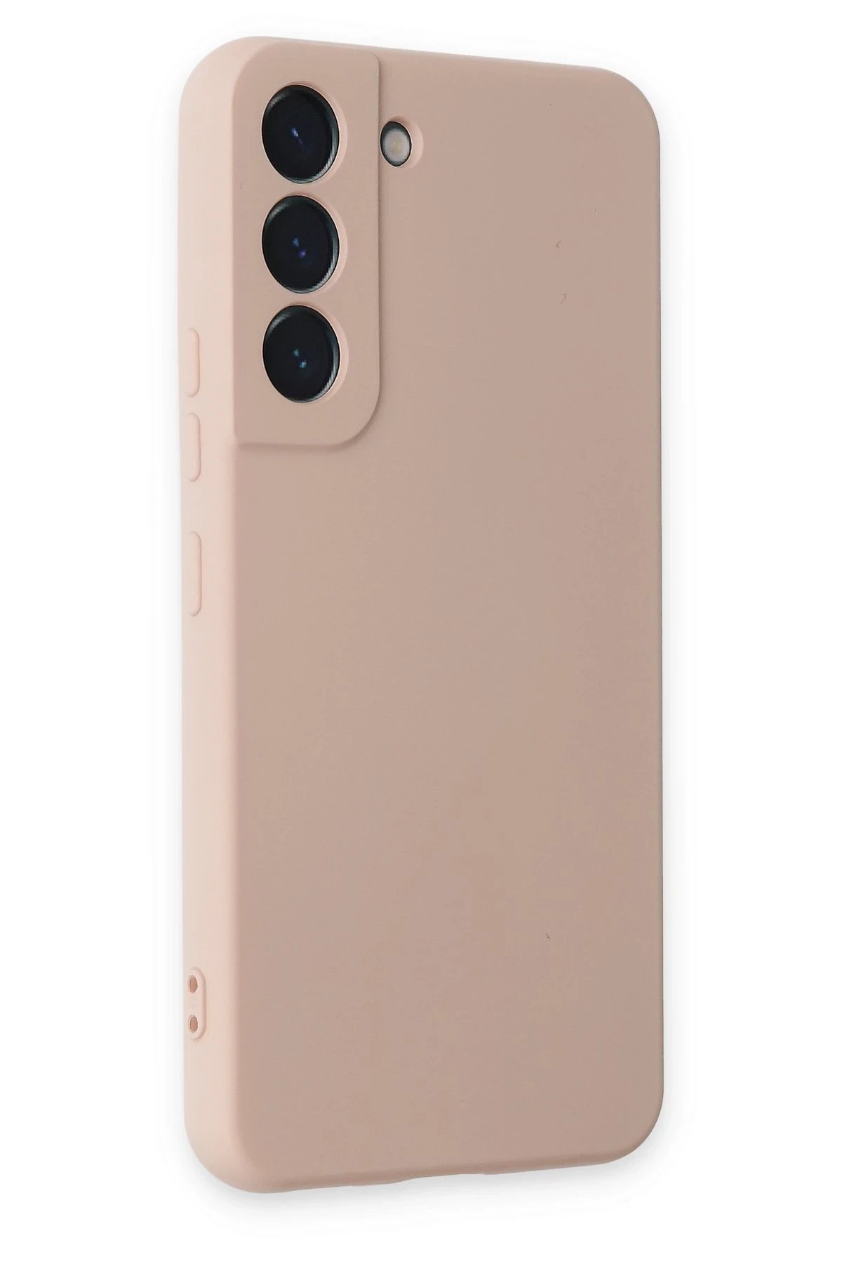 Newface Samsung Galaxy S22 Kılıf Nano içi Kadife Silikon - Pudra