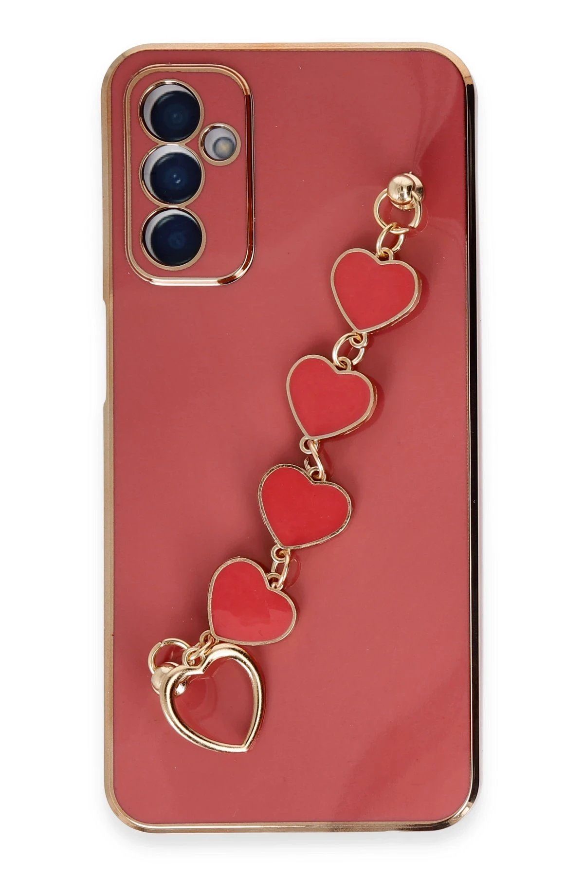 Newface Samsung Galaxy A14 4G Kılıf Esila Silikon - Kırmızı