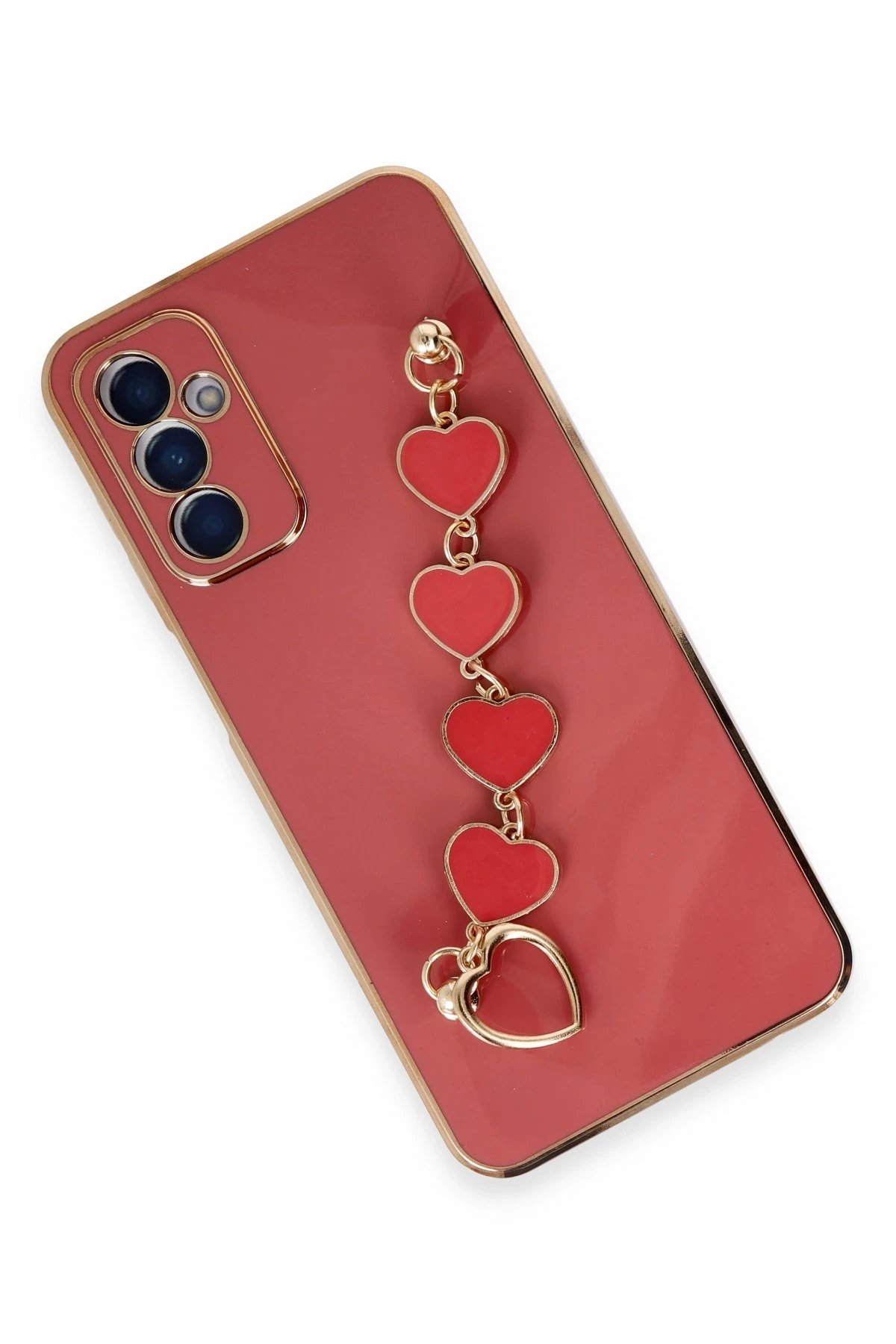 Newface Samsung Galaxy A14 4G Kılıf Esila Silikon - Kırmızı