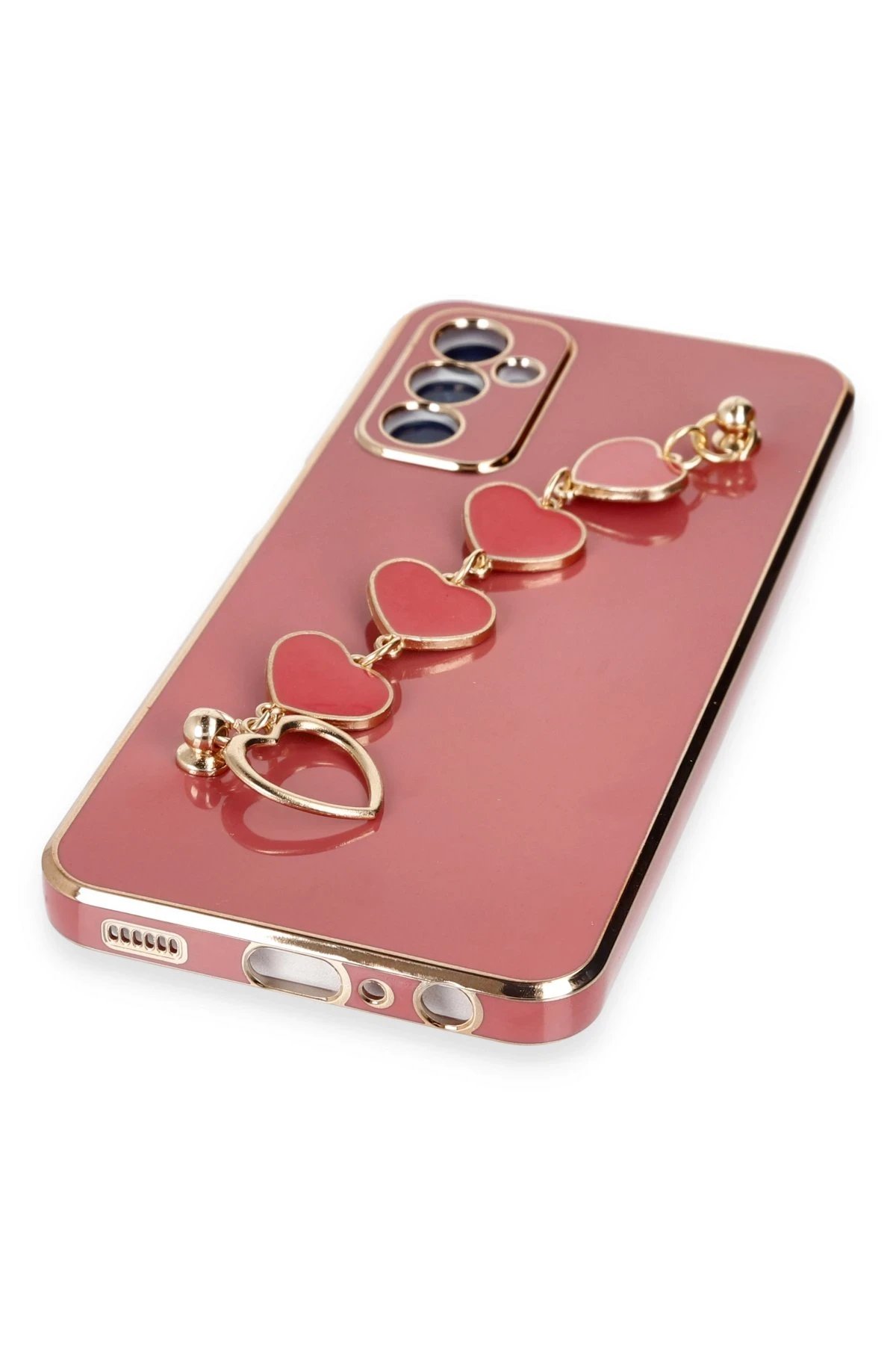 Newface Samsung Galaxy A14 4G Kılıf Esila Silikon - Kırmızı