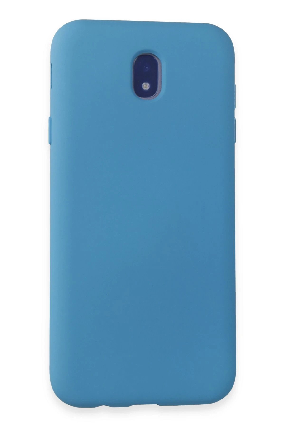 Newface Samsung Galaxy J7 Pro / J730 Kılıf Nano içi Kadife Silikon - Mavi