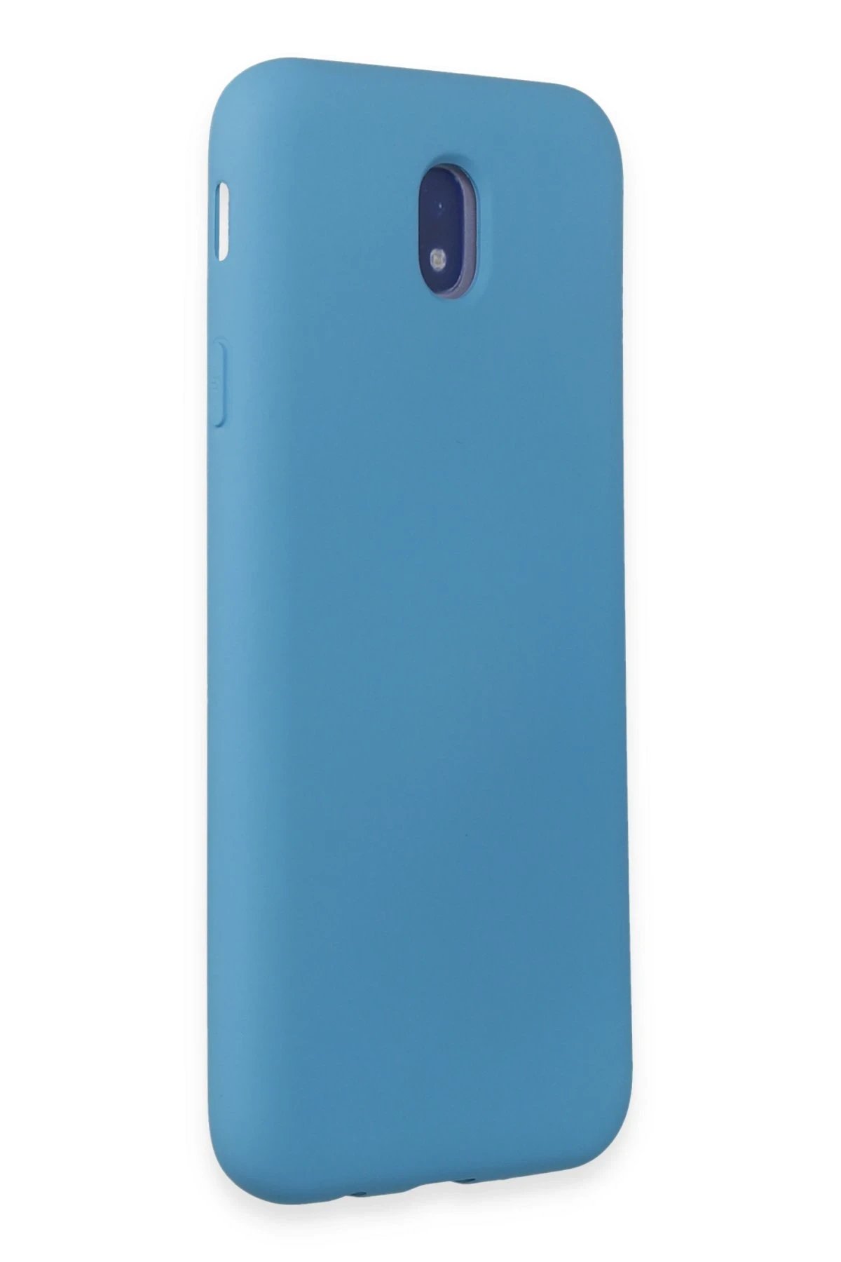 Newface Samsung Galaxy J7 Pro / J730 Kılıf Nano içi Kadife Silikon - Mavi