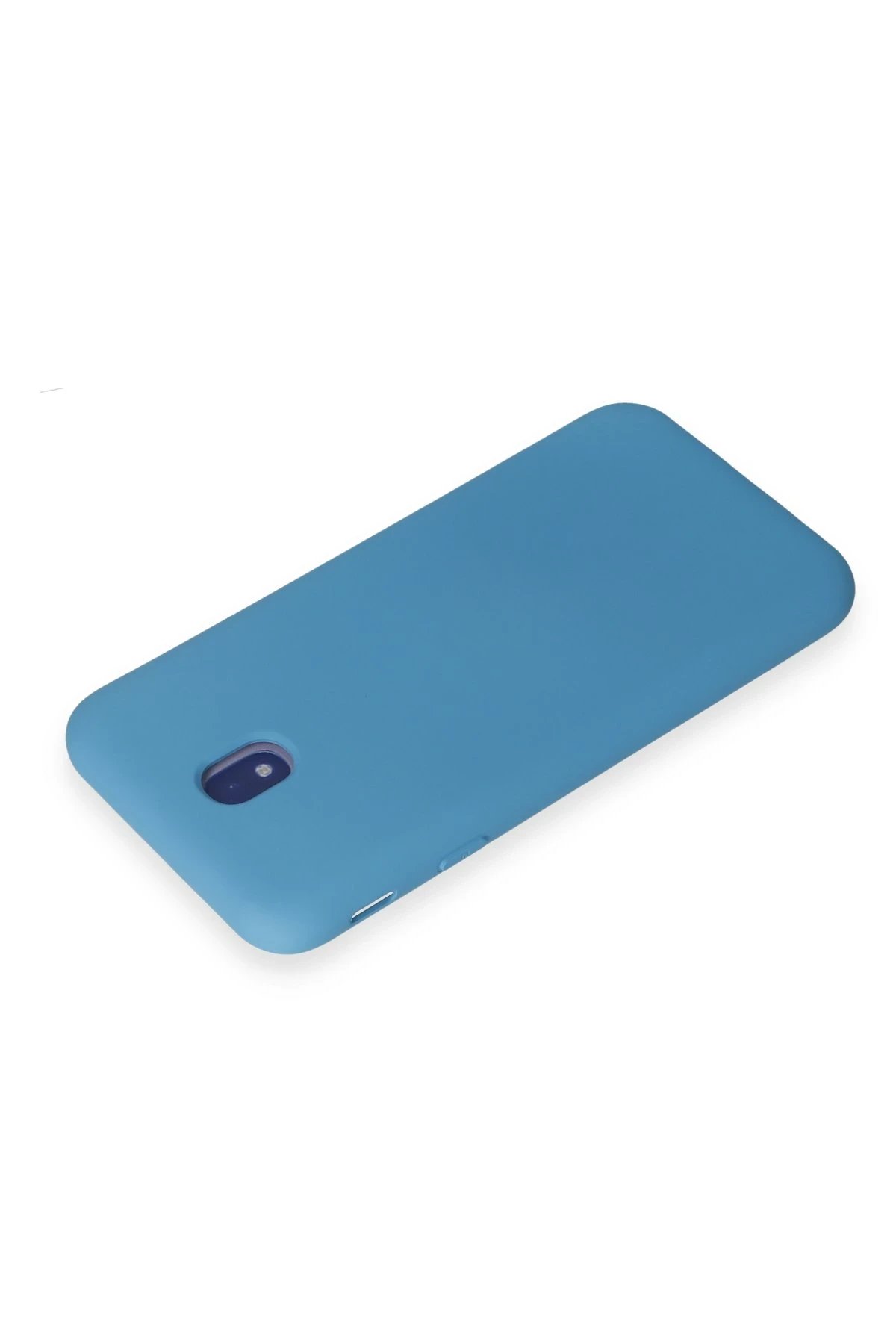 Newface Samsung Galaxy J7 Pro / J730 Kılıf Nano içi Kadife Silikon - Mavi