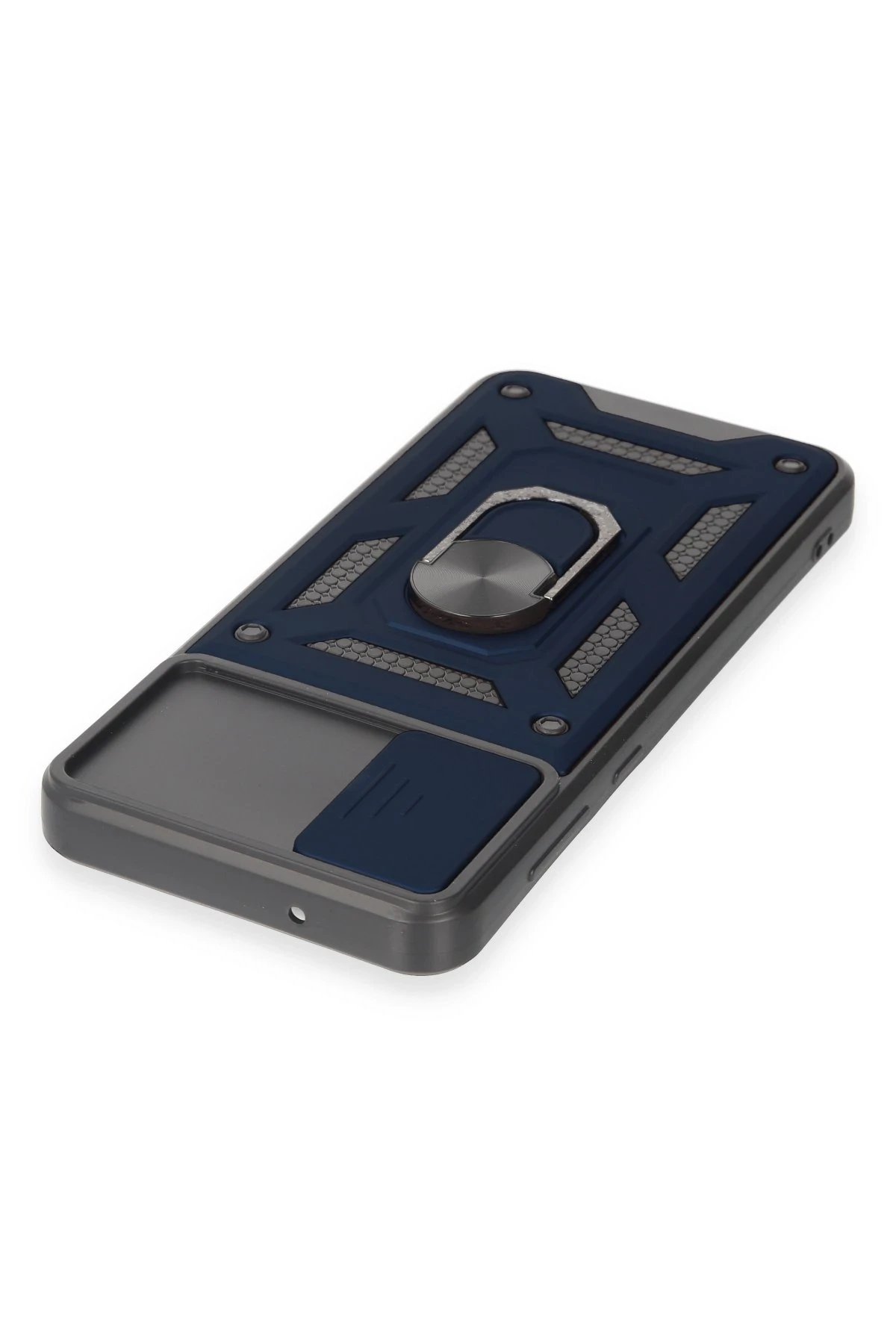 Newface Samsung Galaxy A04E Kılıf Pars Lens Yüzüklü Silikon - Lacivert