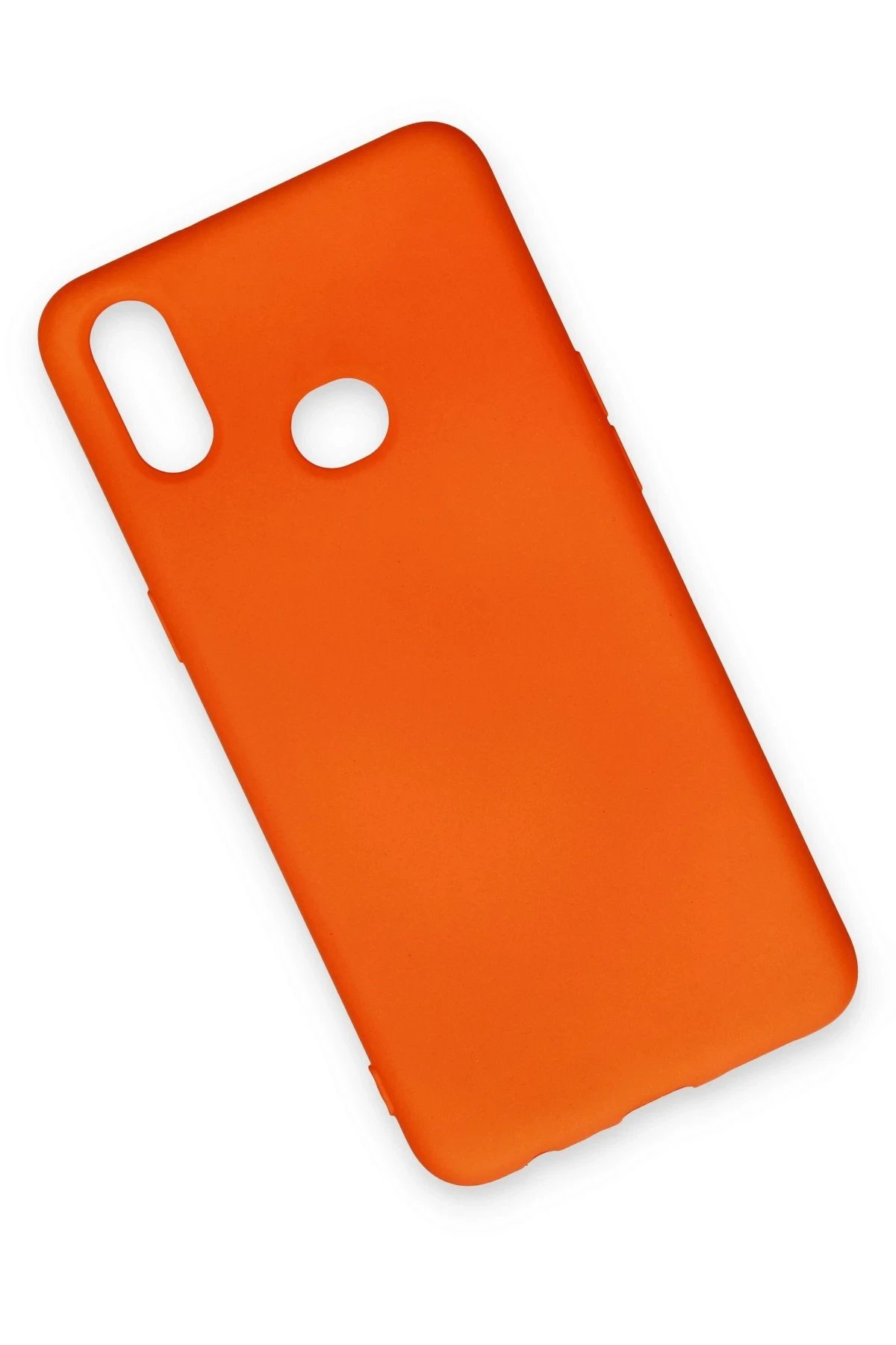 Newface Samsung Galaxy A10S Kılıf Nano içi Kadife Silikon - Turuncu