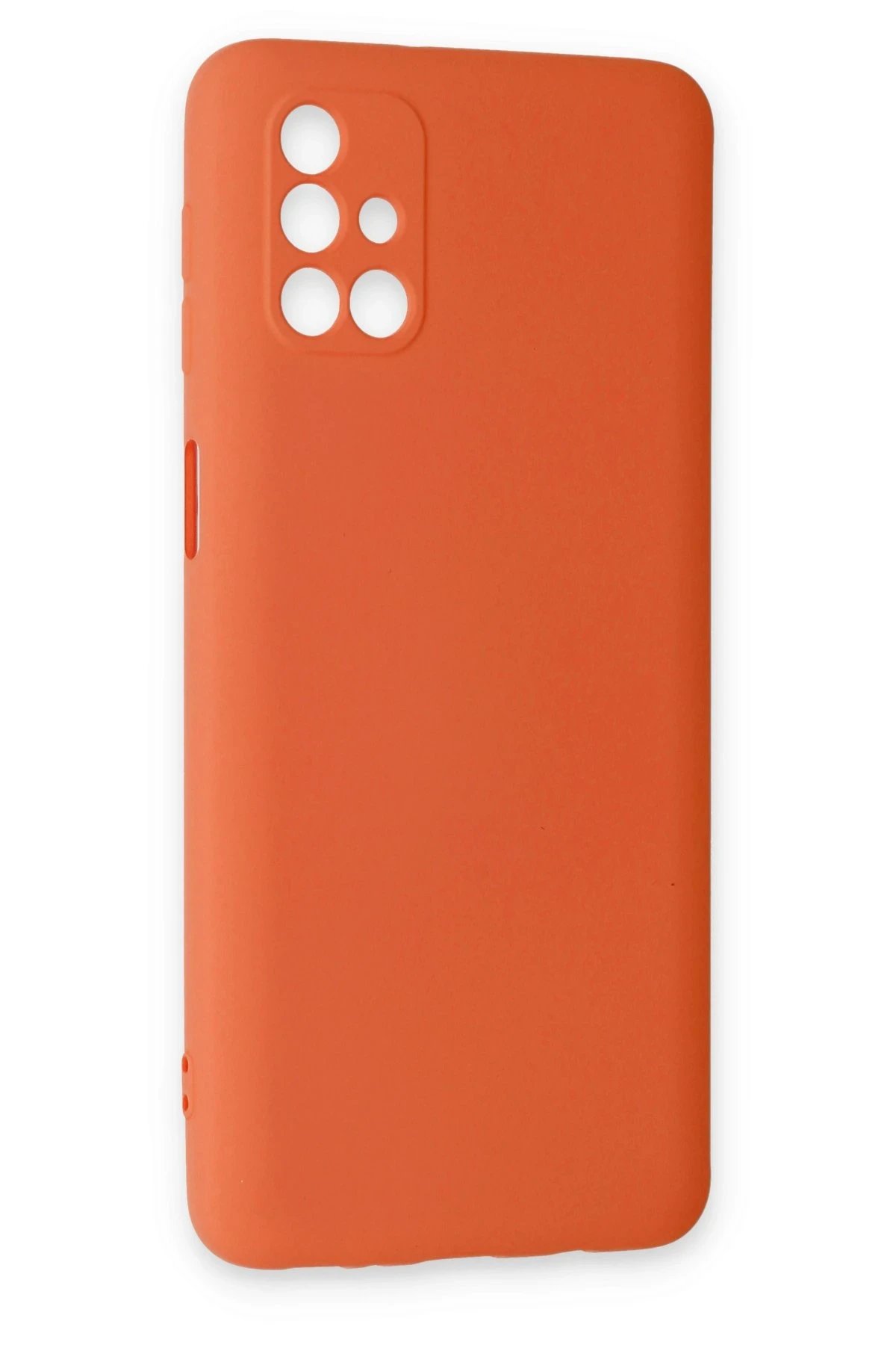 Newface Samsung Galaxy M31S Kılıf Nano içi Kadife Silikon - Turuncu