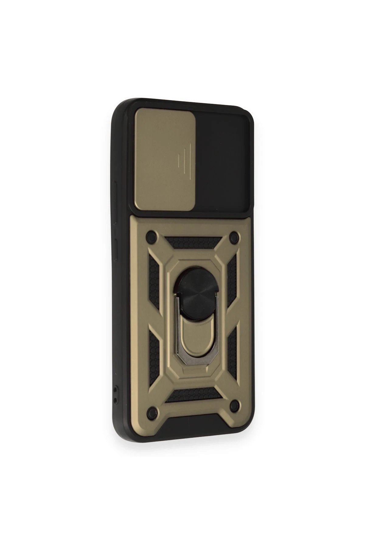 Newface Samsung Galaxy A54 5G Kılıf Pars Lens Yüzüklü Silikon - Gold