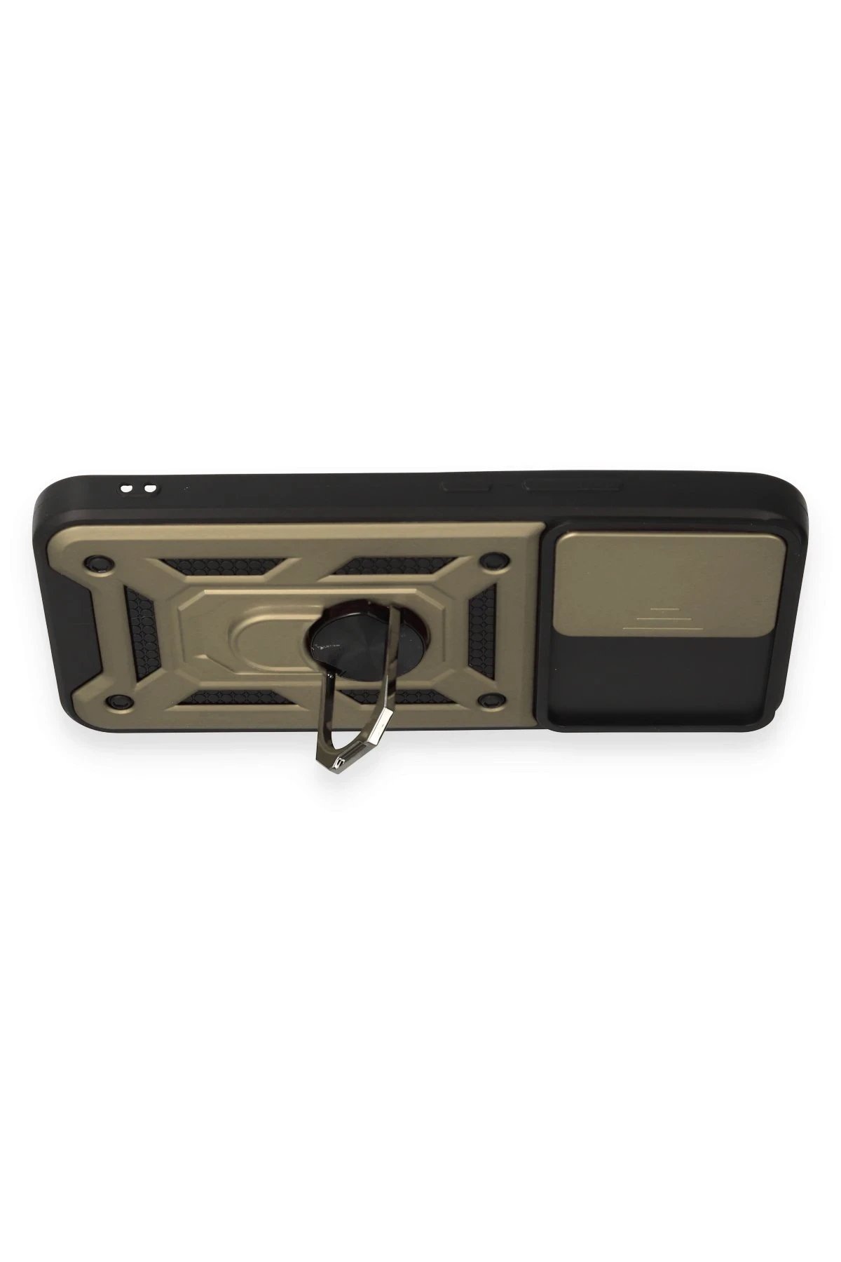 Newface Samsung Galaxy A54 5G Kılıf Pars Lens Yüzüklü Silikon - Gold