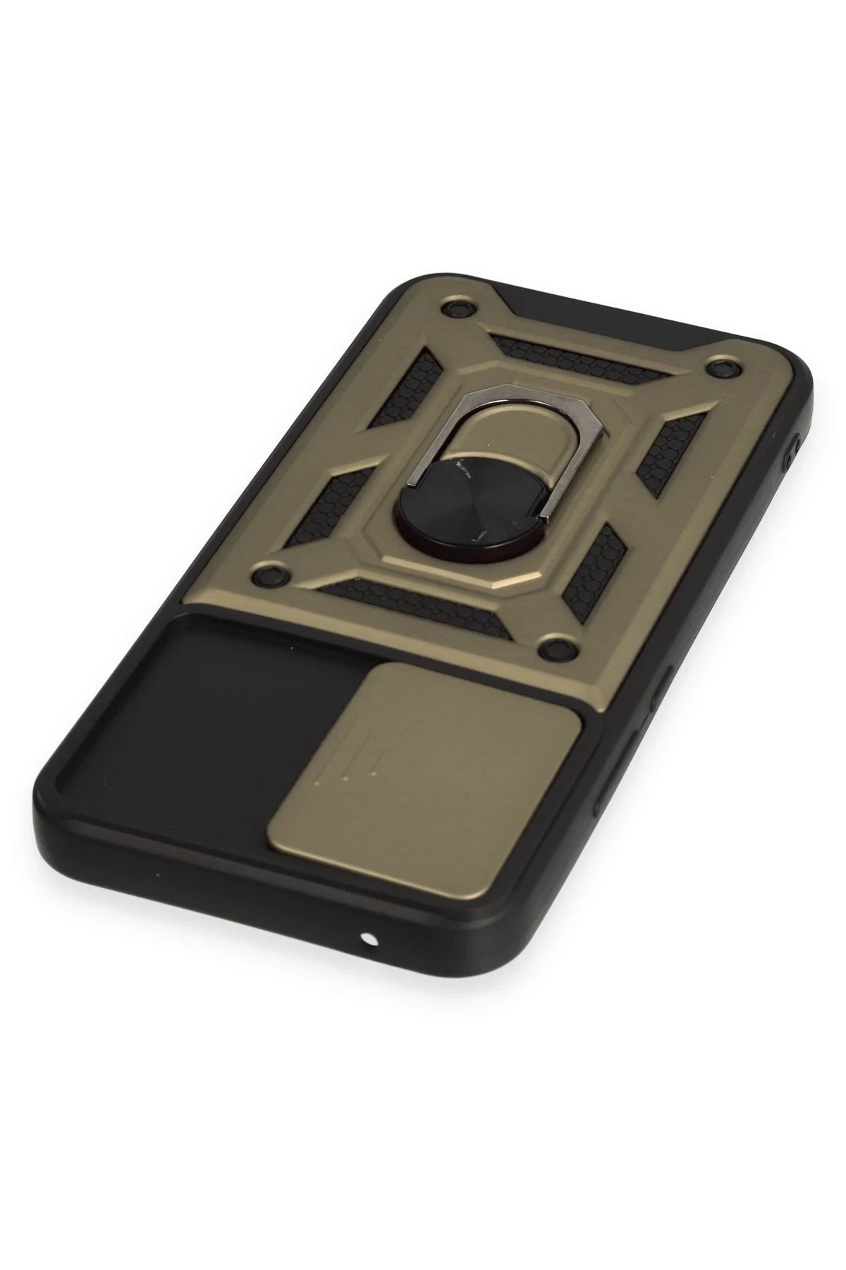 Newface Samsung Galaxy A54 5G Kılıf Pars Lens Yüzüklü Silikon - Gold