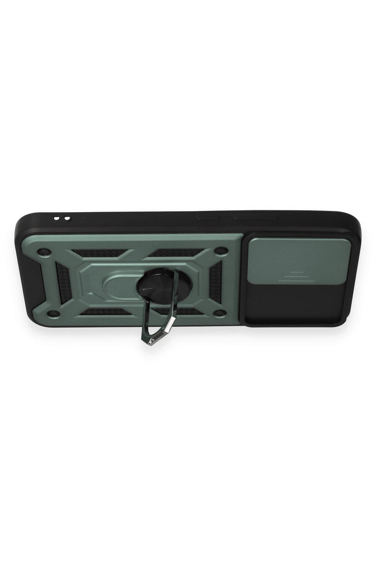 Newface Samsung Galaxy A54 5G Kılıf Pars Lens Yüzüklü Silikon - Yeşil