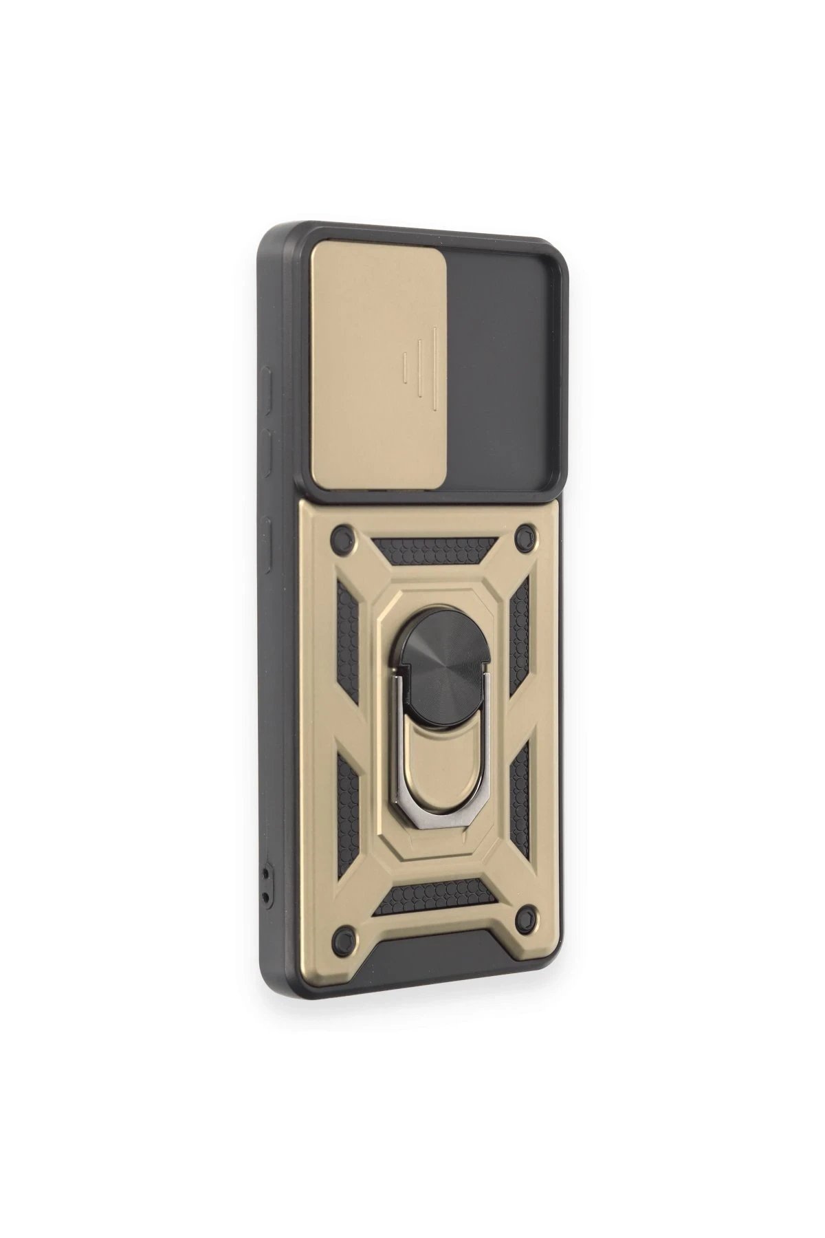 Newface Samsung Galaxy S20 FE Kılıf Pars Lens Yüzüklü Silikon - Gold