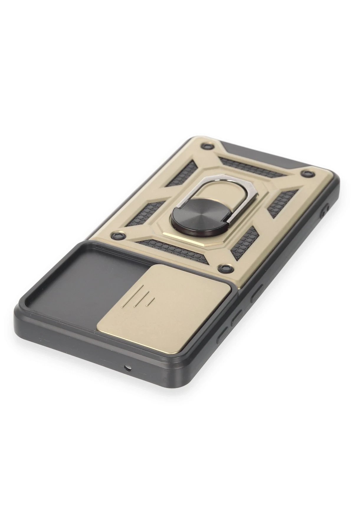 Newface Samsung Galaxy S20 FE Kılıf Pars Lens Yüzüklü Silikon - Gold