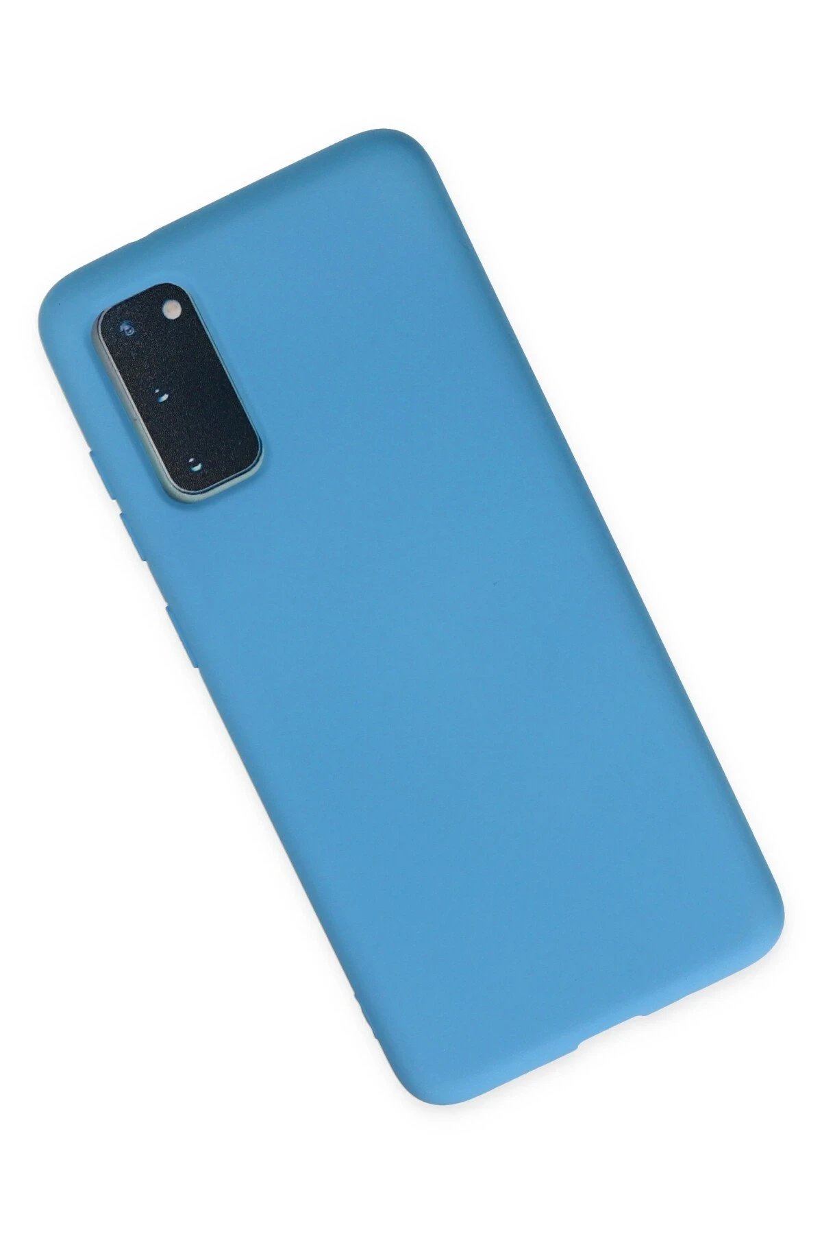 Newface Samsung Galaxy S20 Plus Kılıf Nano içi Kadife Silikon - Mavi