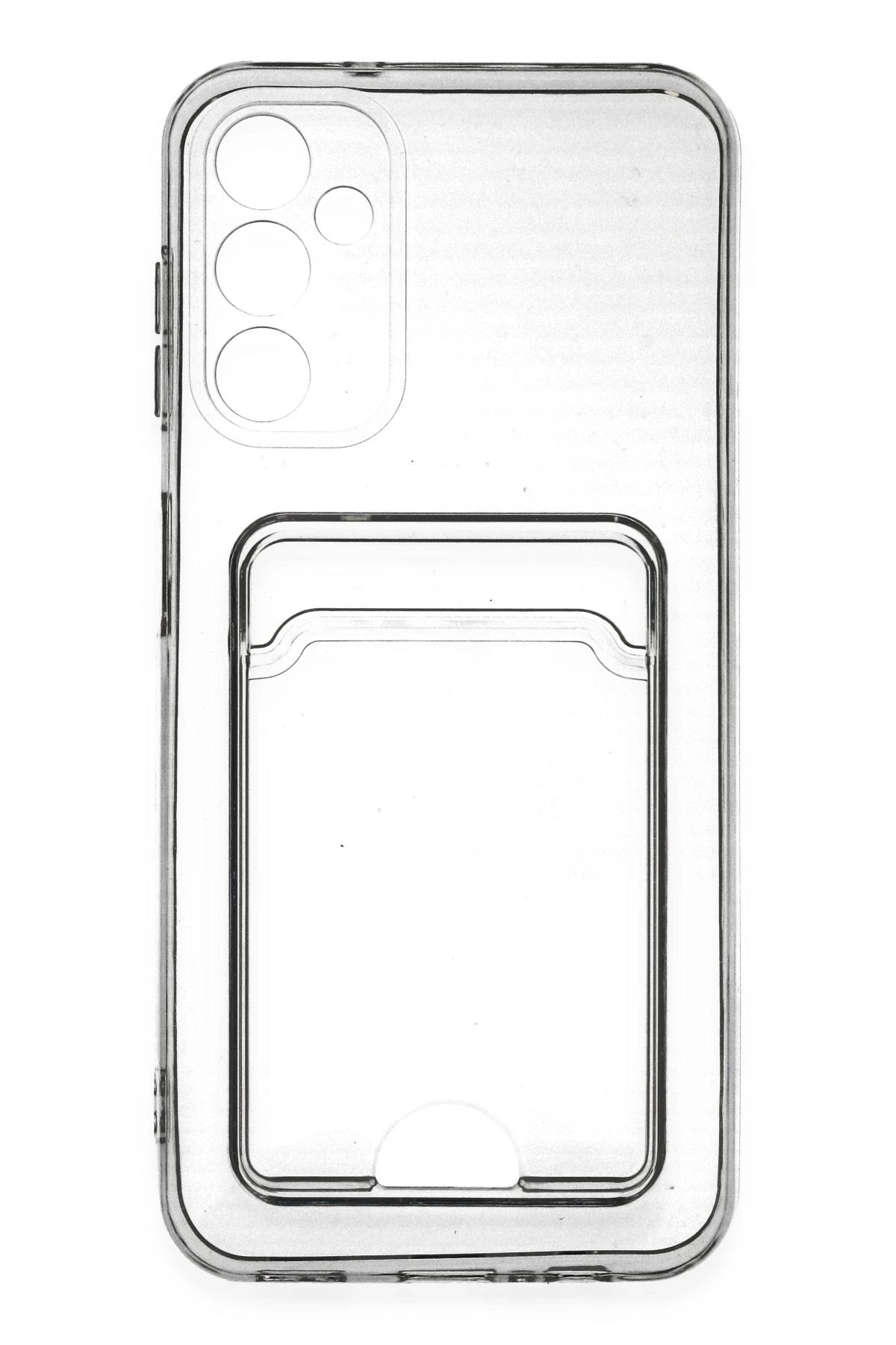 Newface Samsung Galaxy A14 4G Kılıf Kart Şeffaf Silikon - Şeffaf