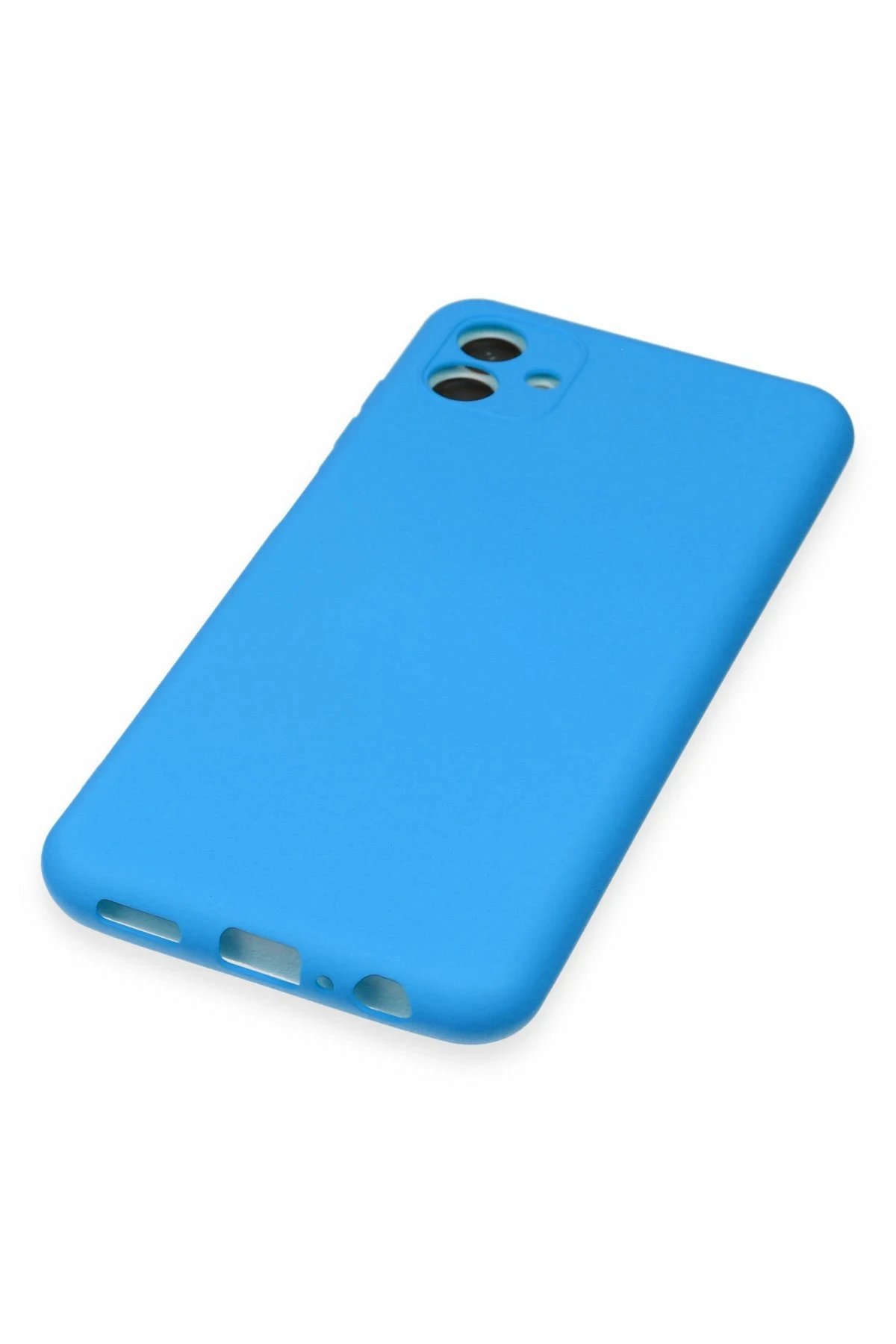 Newface Samsung Galaxy A04E Kılıf Nano içi Kadife Silikon - Mavi