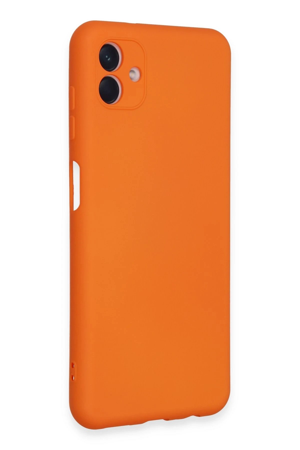 Newface Samsung Galaxy A04E Kılıf Nano içi Kadife Silikon - Turuncu