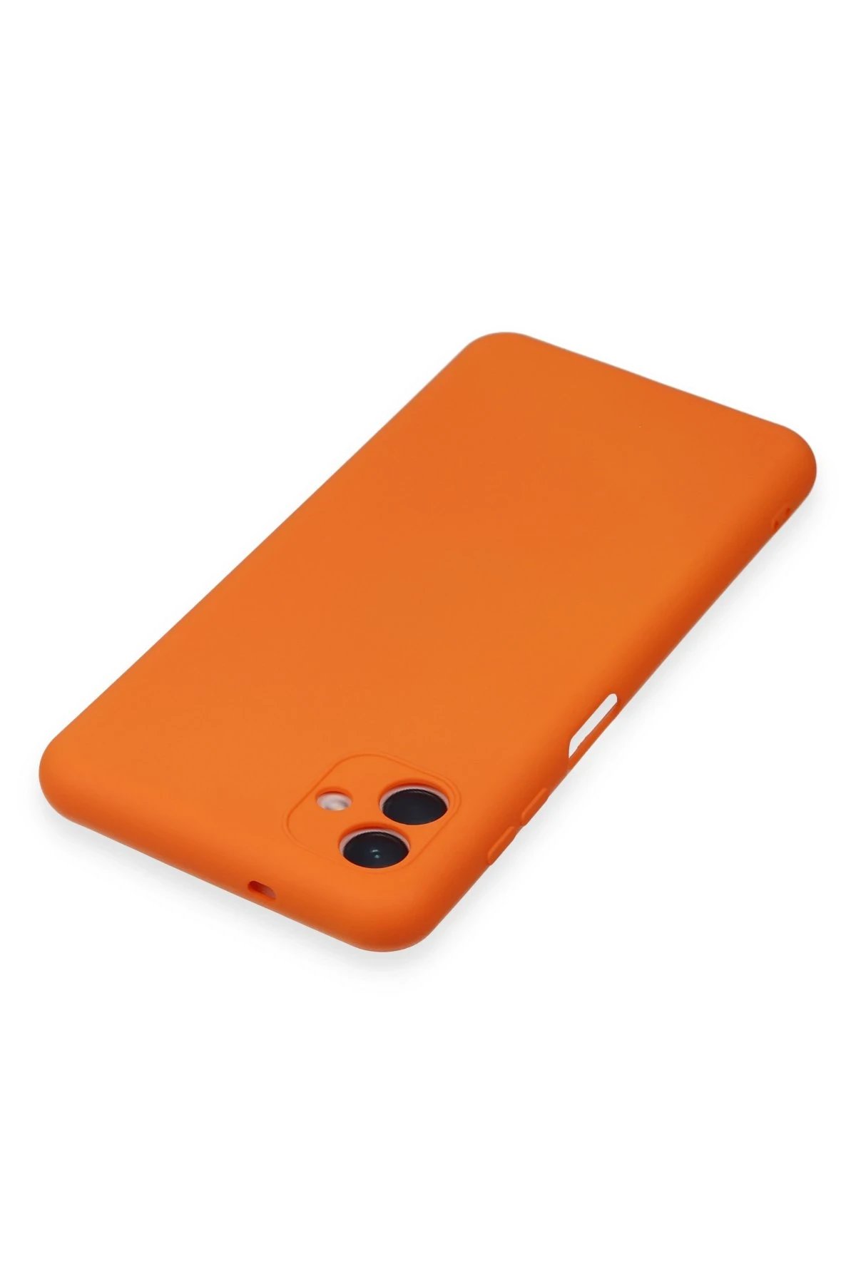 Newface Samsung Galaxy A04E Kılıf Nano içi Kadife Silikon - Turuncu