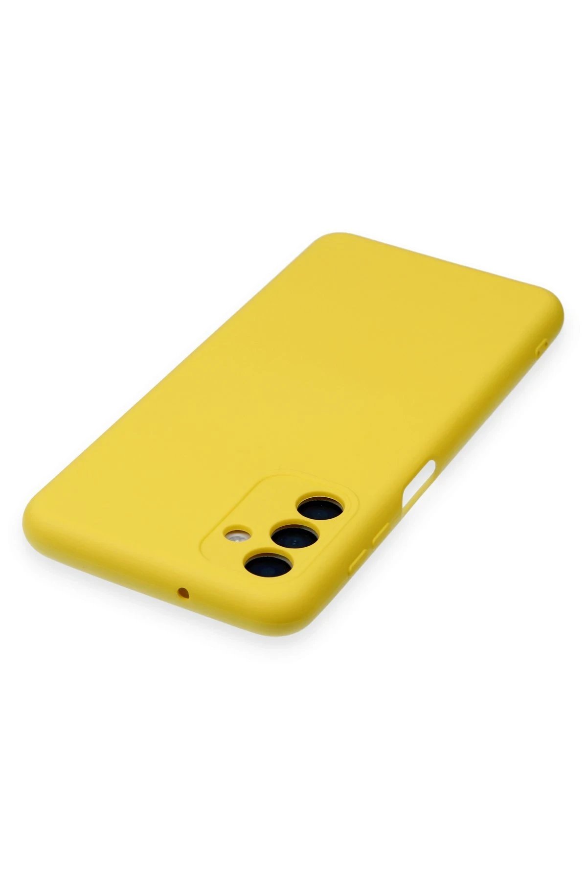 Newface Samsung Galaxy A14 4G Kılıf Nano içi Kadife Silikon - Sarı