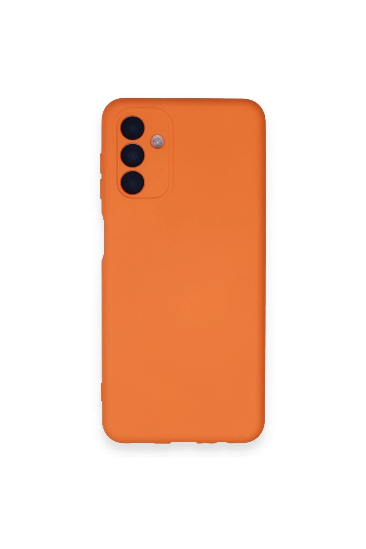 Newface Samsung Galaxy A14 4G Kılıf Nano içi Kadife Silikon - Turuncu