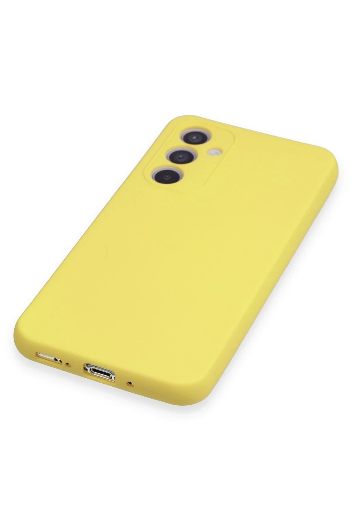 Newface Samsung Galaxy A34 5G Kılıf Nano içi Kadife Silikon - Sarı