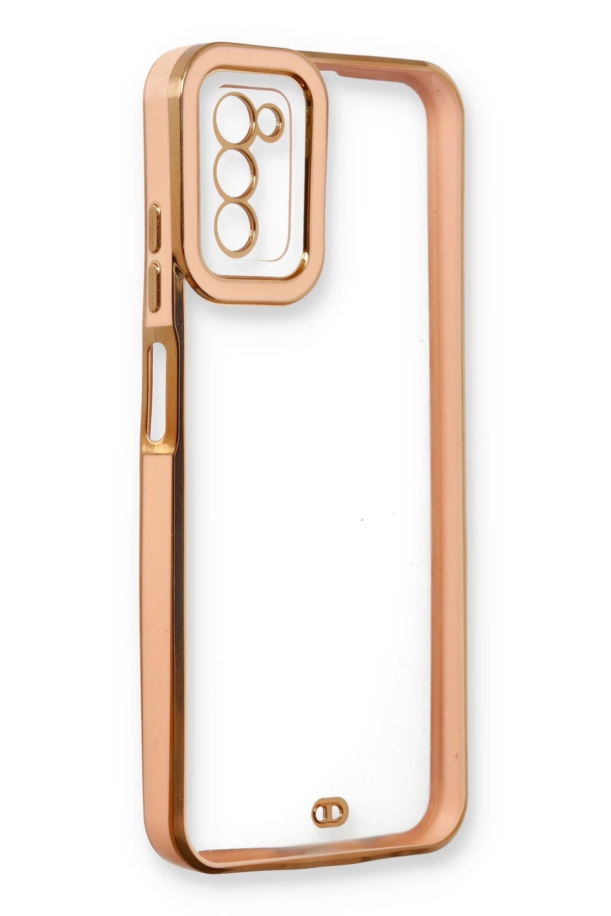 Newface Samsung Galaxy A03S Kılıf Liva Lens Silikon - Rose