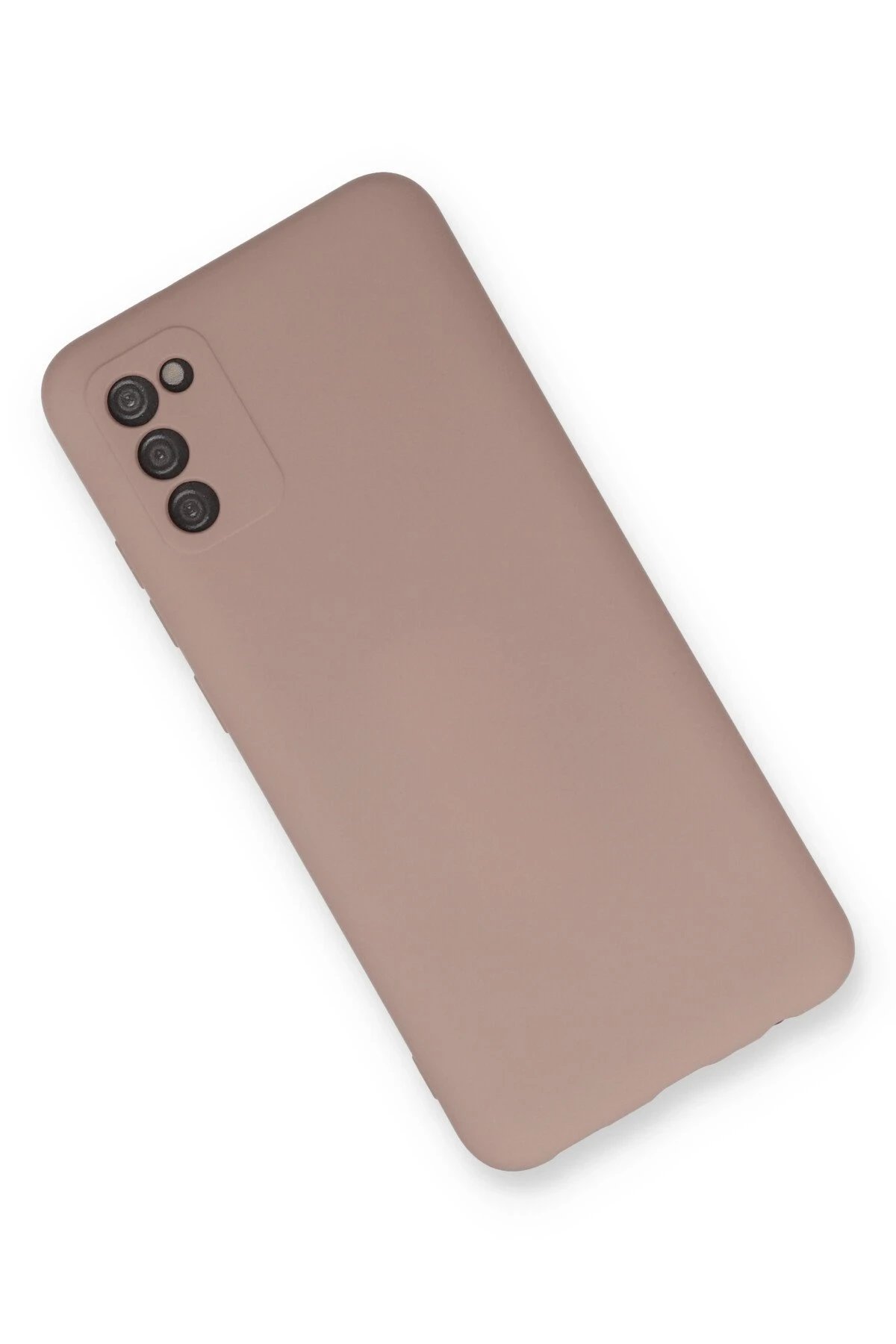 Newface Samsung Galaxy A03S Kılıf Nano içi Kadife Silikon - Pudra