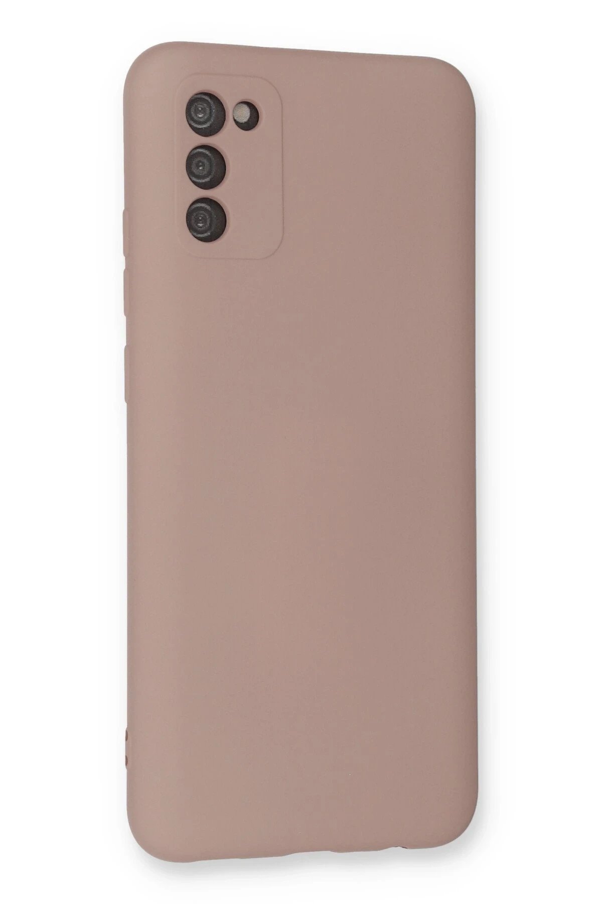 Newface Samsung Galaxy A03S Kılıf Nano içi Kadife Silikon - Pudra