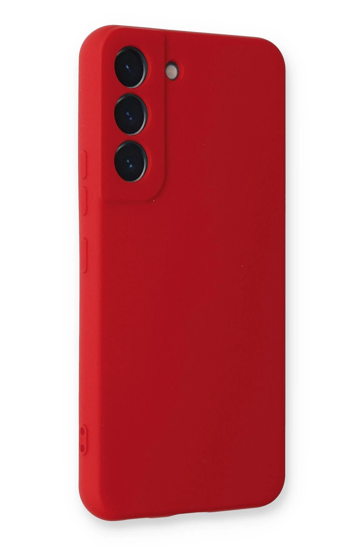 Newface Samsung Galaxy S22 Plus Kılıf Nano içi Kadife Silikon - Kırmızı