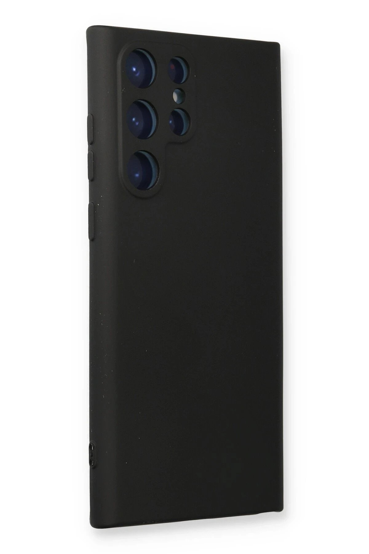 Newface Samsung Galaxy S22 Ultra Kılıf Nano içi Kadife Silikon - Siyah