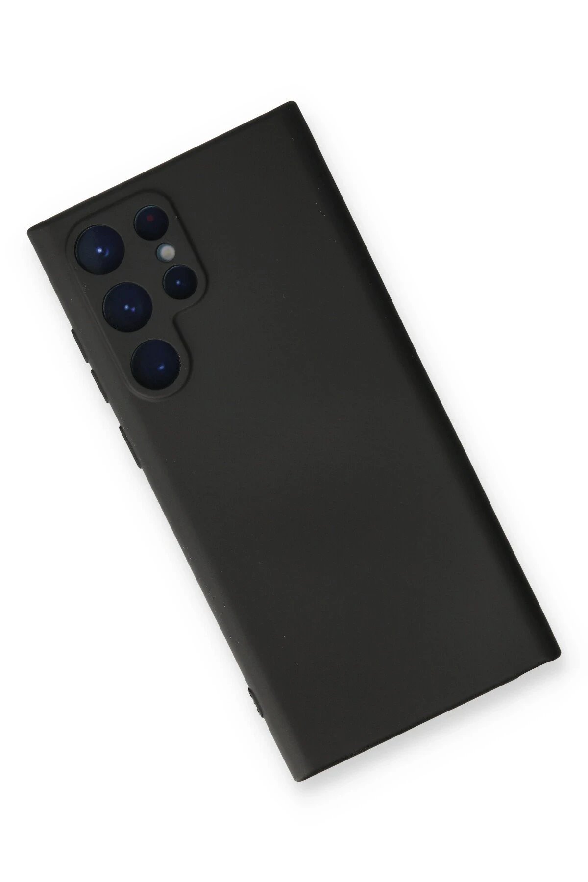 Newface Samsung Galaxy S22 Ultra Kılıf Nano içi Kadife Silikon - Siyah